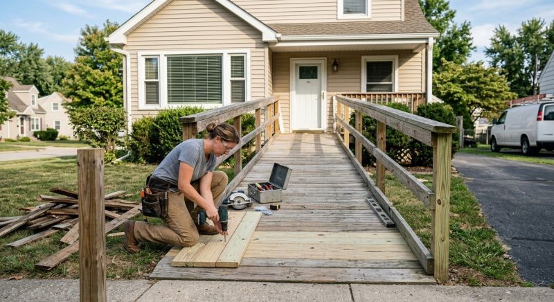 Entrance Ramp Installation in Wilmington, NC